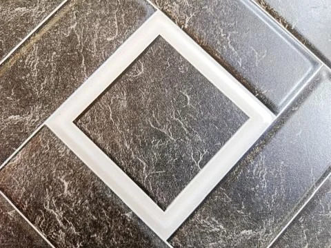 Geometric Ceramic Tile Texture Background with Gray Pattern Decorative Floor 스톡 사진