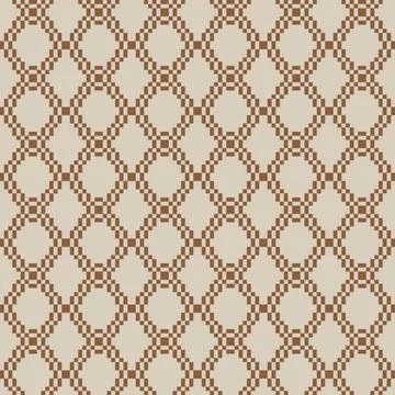 Geometric chain link argyle knitting pattern design in brown for fashion an.. Ilustración de archivo