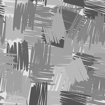 Geometric chaotic lines seamless pattern. Abstract freehand backgrounds 스톡 일러스트