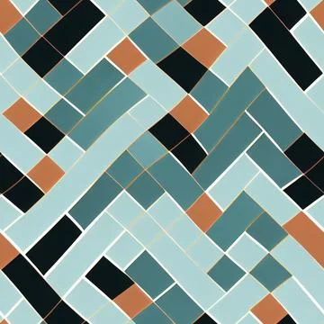 Geometric checkerboard design seamless pattern. Striped colorful summer bac.. Stock Illustration