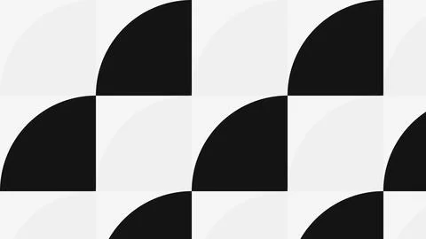 Geometric checkerboard pattern with curved black and white segments abstrac.. Stock Illustration