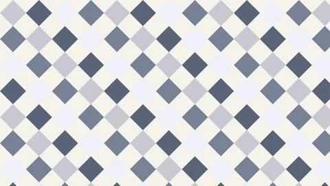 Geometric checkered pattern with gray and white diamond shapes Stock Illustration