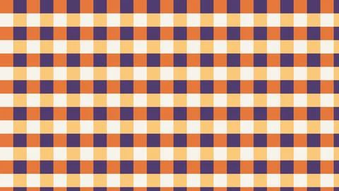 Geometric checkered pattern with orange white blue grid design 库存插图