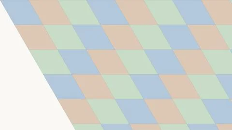 Geometric checkered pattern with pastel blue green pink stripes on abstract.. Stock Illustration