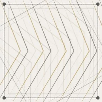 Geometric chevron pattern with diagonal lines and border framing Stock Illustration