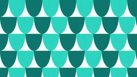 Geometric chevron pattern with teal and white shapes on dark teal background Stock Illustration