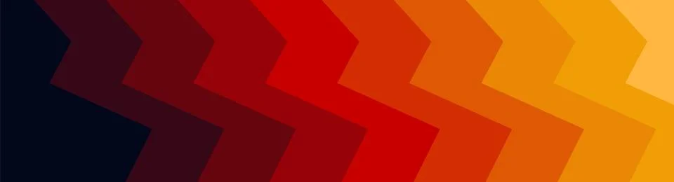 Geometric chevron pattern in warm red and orange tones on white background Stock Illustration