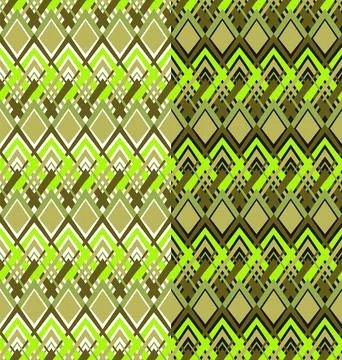 Geometric chevron seamless pattern, 70-s orient style, triangle shape, zigzag Illustrazione stock