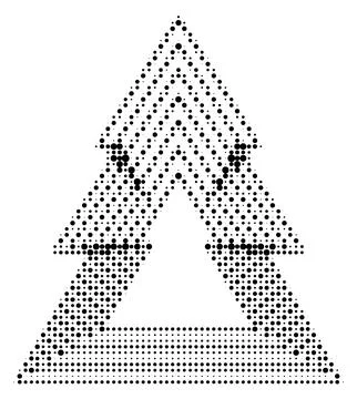 Geometric Christmas Tree with Halftone Effect Stock Illustration
