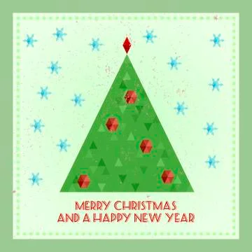 Geometric christmas tree Stock Illustration