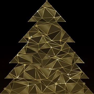 Geometric Christmas Tree Stock Illustration