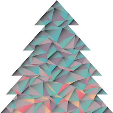 Geometric Christmas Tree Stock Illustration