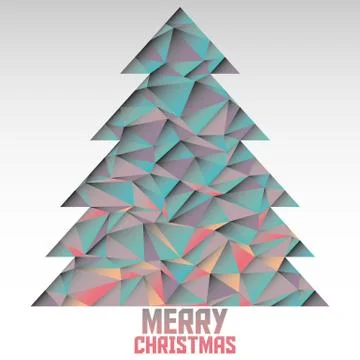 Geometric Christmas Tree Stock Illustration