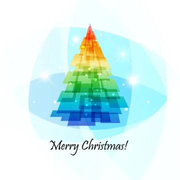 Geometric Christmas tree Stock Illustration