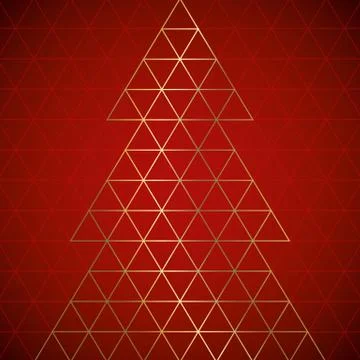 Geometric Christmas Tree Stock Illustration