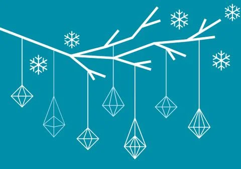 Geometric Christmas tree, vector Stock Illustration