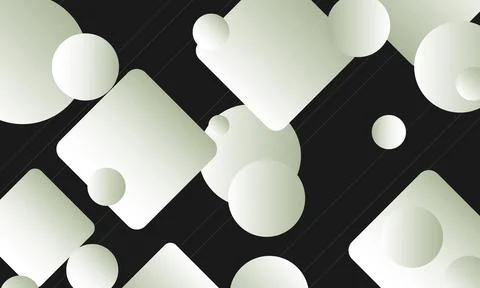 Geometric circle and rectangles background. Stock Illustration