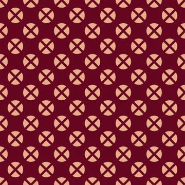 Geometric circle art seamless pattern vector illustration Stock Illustration