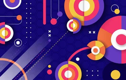 Geometric-Circle-background Stock Illustration