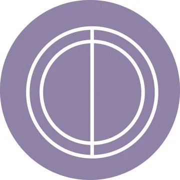 Geometric Circle Division Abstract Shape Design Graphic Icon Symbol Stock Illustration