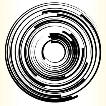 Geometric circle element. Abstract monochrome circle shape. Stock Illustration