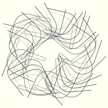 Geometric circle element, circle motif random edgy, angular lines. Suitable a イラスト素材