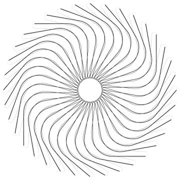 Geometric circle element, circle motif random edgy, angular lines. Suitable a Stock Illustration