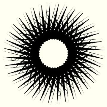 Geometric circle element, circle motif random edgy, angular lines. Suitable a Stock Illustration