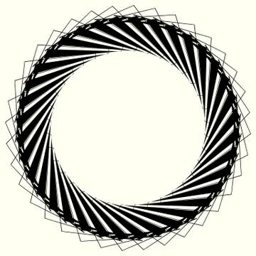 Geometric circle element, circle motif random edgy, angular lines. Suitable a Illustrazione stock
