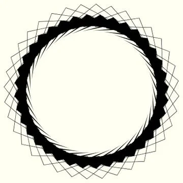 Geometric circle element, circle motif random edgy, angular lines. Suitable a イラスト素材