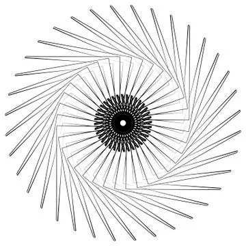 Geometric circle element, circle motif random edgy, angular lines. Suitable a イラスト素材