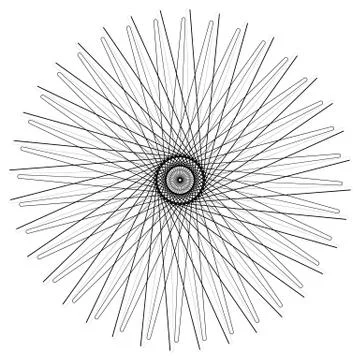 Geometric circle element, circle motif random edgy, angular lines. Suitable a Stock Illustration
