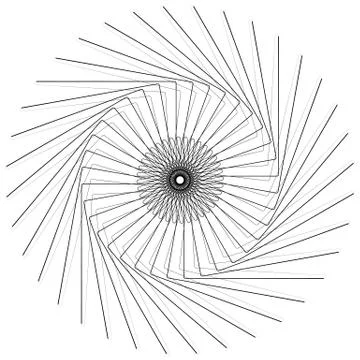 Geometric circle element, circle motif random edgy, angular lines. Suitable a Stock Illustration