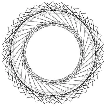 Geometric circle element, circle motif random edgy, angular lines. Suitable a 스톡 일러스트