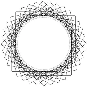 Geometric circle element, circle motif random edgy, angular lines. Suitable a イラスト素材