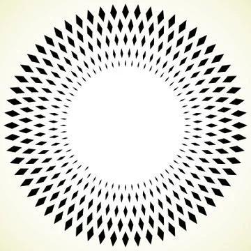 Geometric circle element - circular pattern isolated on white Stock Illustration