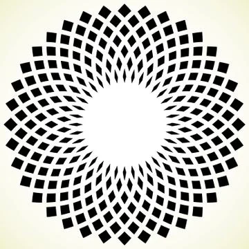 Geometric circle element - circular pattern isolated on white 스톡 일러스트