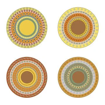 Geometric circle element made in vector Illustrazione stock