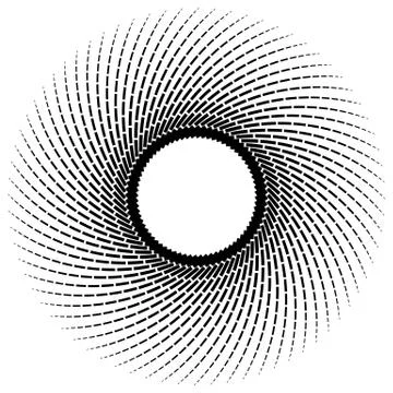 Geometric circle element with radial rectangle shapes イラスト素材