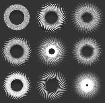 Geometric circle element(s). Abstract circular shape 库存插图
