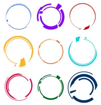 Geometric circle element(s), abstract random circle shape(s) 스톡 일러스트