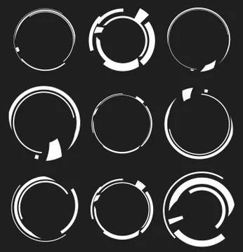 Geometric circle element(s), abstract random circle shape(s) Stock Illustration