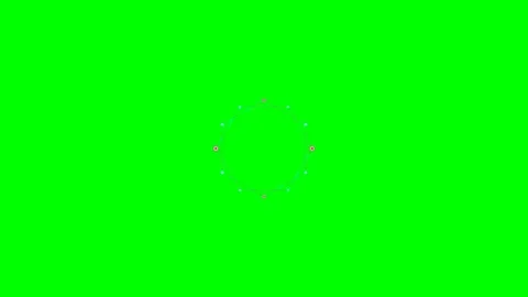 Geometric circle formed by connected nodes on a bright green background Stock Footage 340903513