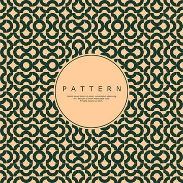 Geometric circle line abstract repeat pattern vector. Artistic round pattern. Stock Illustration