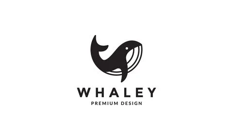Geometric circle orca whale modern logo vector symbol icon design illustratio Stock Illustration