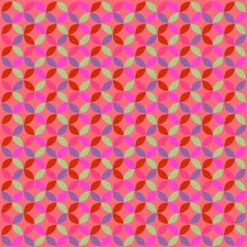 Geometric Circle Pattern Abstract Retro Geometric Circle Pattern. Red Geom... Stock Photos