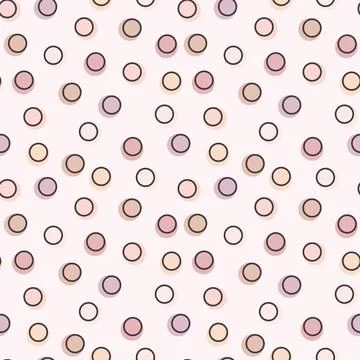 Geometric circle pattern scattered. イラスト素材