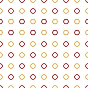 Geometric Circle Seamless Pattern Vector on Isolated White Background Illustrazione stock