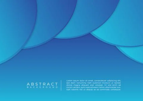 Geometric circle shape design abstract background blue color bright style wit Stock Illustration