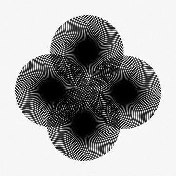 Geometric circle of squares, rectangles. angular spiral,vortex abstract geo.. Stockillustratie